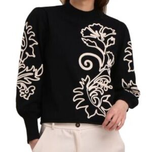 Elegant Black and White Sweater